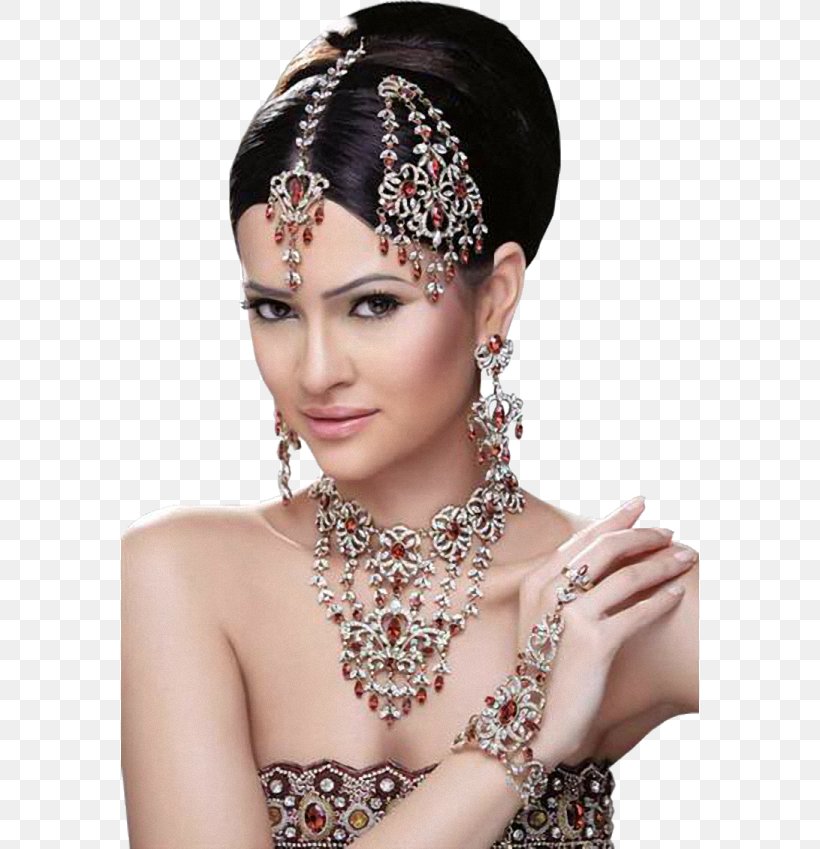 Indian Wedding Clothes Bride Make-up Artist Cosmetics Hairstyle, PNG, 578x849px, Indian Wedding Clothes, Beauty, Black Hair, Bride, Chin Download Free