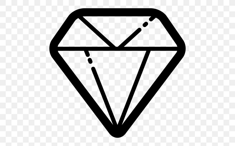 Diamond Symbol Clip Art, PNG, 512x512px, Diamond, Area, Black, Black And White, Gemstone Download Free