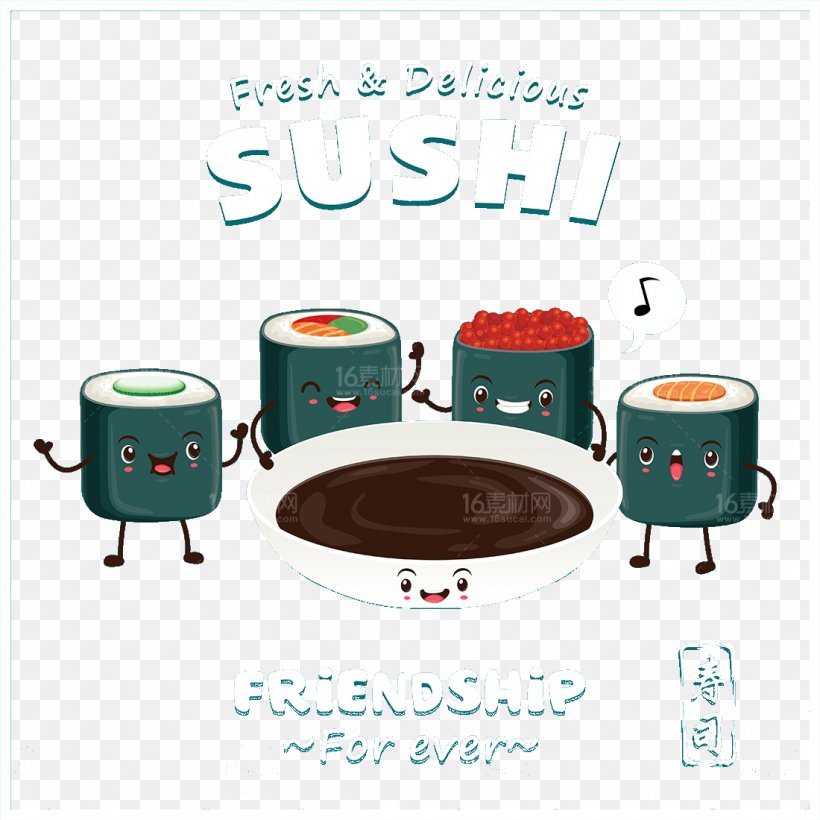 Sushi Japanese Cuisine Makizushi Sashimi, PNG, 1100x1100px, Sushi, Animation, Cartoon, Ceramic, Conveyor Belt Sushi Download Free