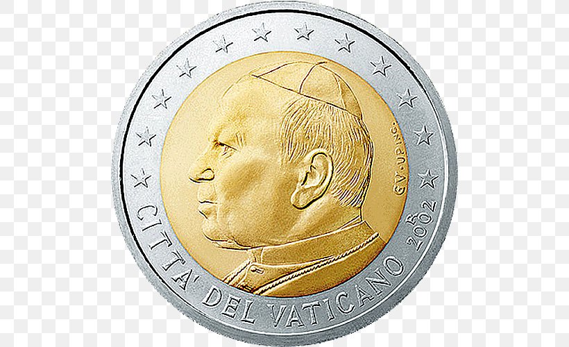 Vatican City 2 Euro Coin Vatican Euro Coins, PNG, 500x500px, 1 Euro Coin, 2 Euro Coin, Vatican City, Coin, Coin Collecting Download Free