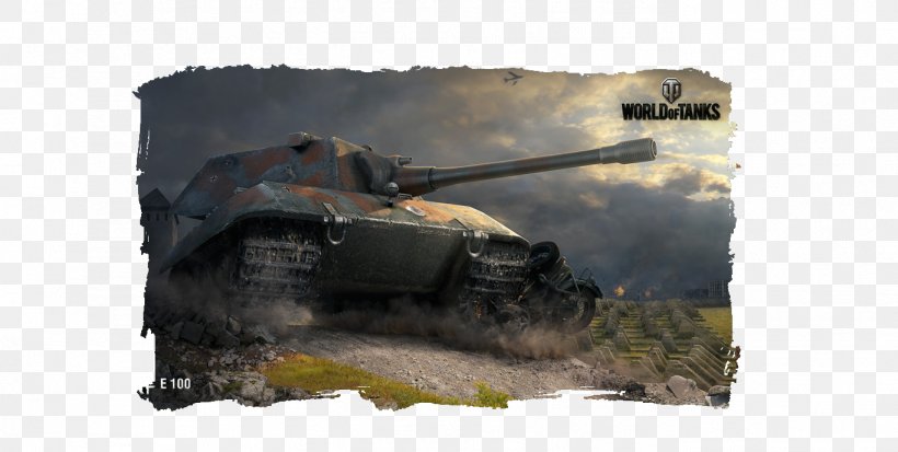 World Of Tanks Blitz Desktop Wallpaper Panzerkampfwagen E-100, PNG, 1366x688px, 2017, World Of Tanks, Automotive Exterior, Combat Vehicle, Computer Download Free
