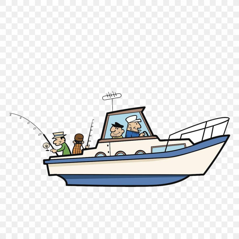 Fishing Vessel Recreational Boat Fishing Fisherman, PNG, 1000x1000px, Fishing Vessel, Angling, Boat, Boating, Drawing Download Free