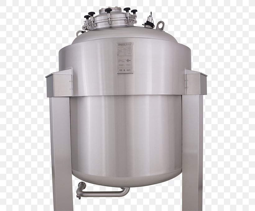 Bioreactor Pressure Vessel BINDER Chemical Substance Stainless Steel, PNG, 576x680px, Bioreactor, Binder, Chemical Substance, Container, Cylinder Download Free