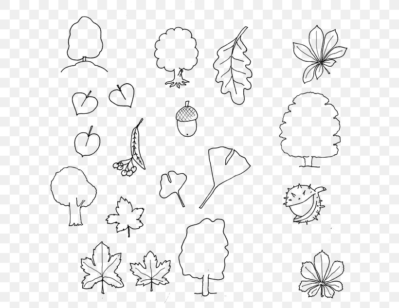 Drawing Tree Autumn Coloring Book Line Art, PNG, 640x633px, Drawing, Artwork, Autumn Leaf Color, Black And White, Cookware And Bakeware Download Free