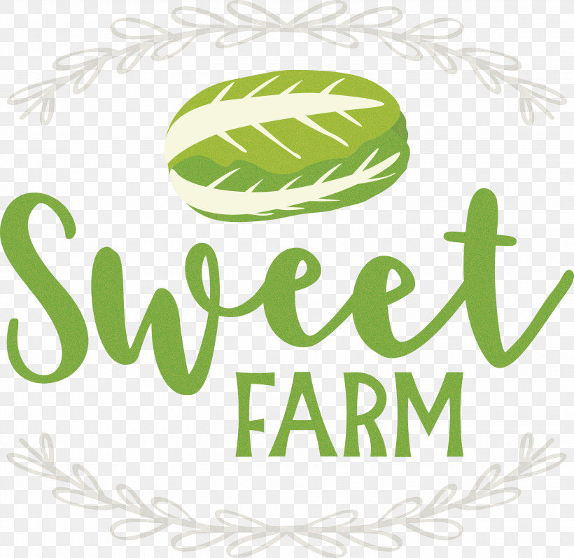 Sweet Farm, PNG, 3000x2917px, Logo, Calligraphy, Fruit, Green, Leaf Download Free