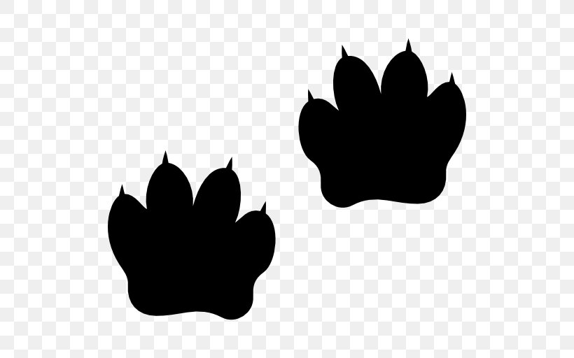 Paw Footprint Animal Track Dog, PNG, 512x512px, Paw, Animal, Animal Track, Bear, Black Download Free