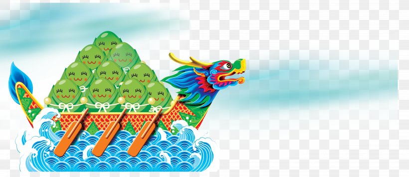 Zongzi Dragon Boat Festival Bateau-dragon Illustration, PNG, 3683x1597px, Zongzi, Bateaudragon, Cartoon, Dragon Boat, Dragon Boat Festival Download Free