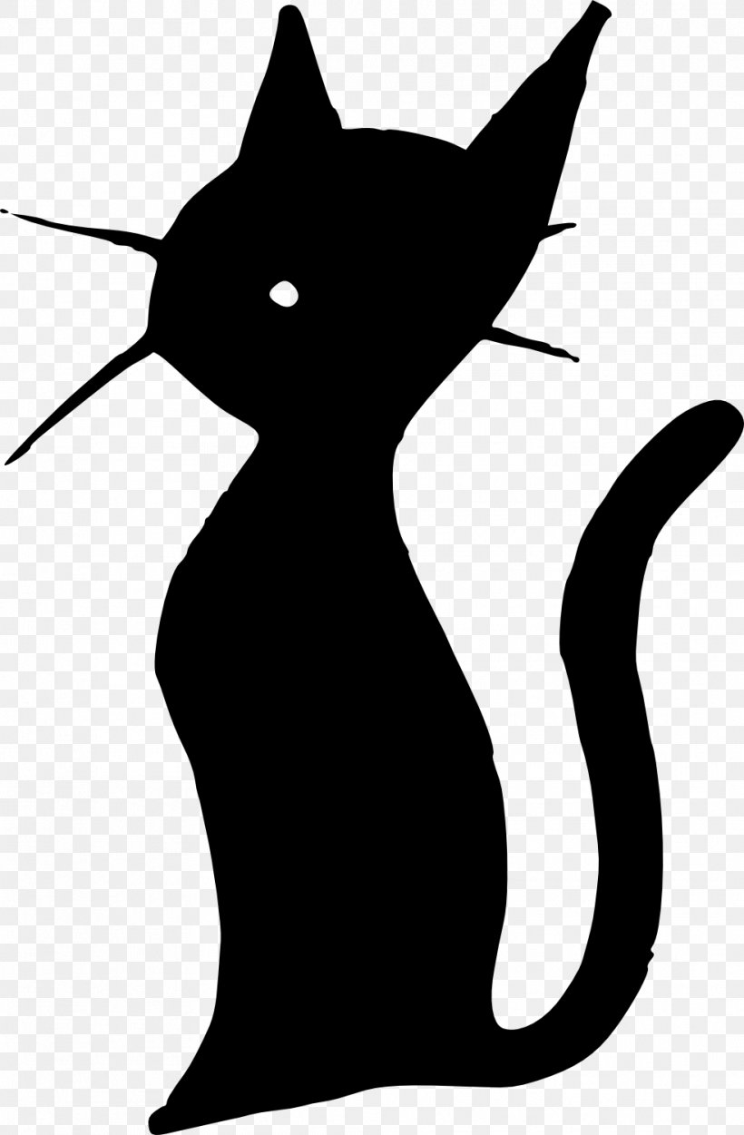 Cat Kitten Silhouette Paintbrush Clip Art, PNG, 983x1500px, Cat, Artwork, Black, Black And White, Black Cat Download Free