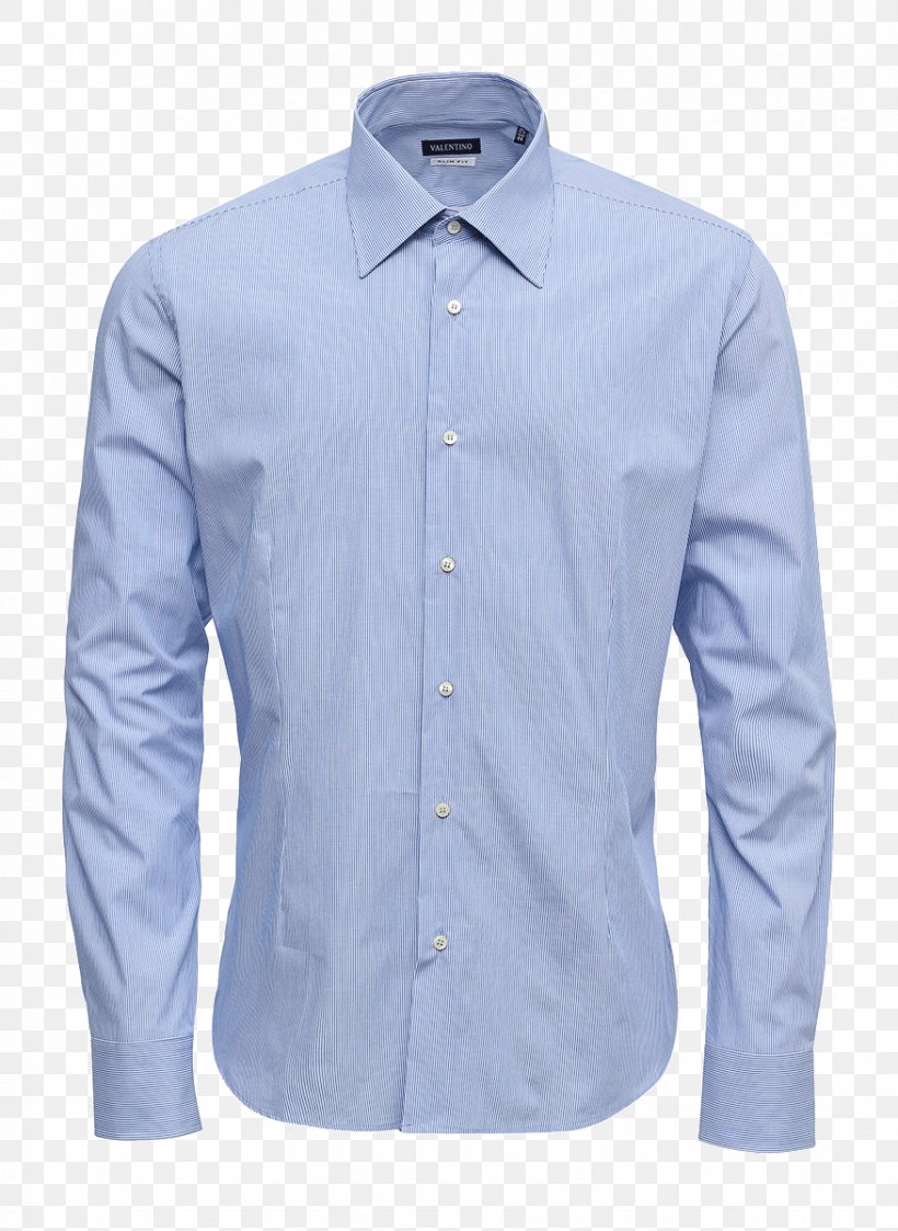 Long-sleeved T-shirt Dress Shirt, PNG, 876x1200px, Tshirt, Blue, Button, Collar, Dress Shirt Download Free