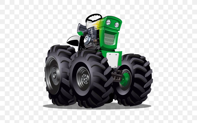Vector Graphics Tractor Stock Photography Clip Art Illustration, PNG, 512x512px, Tractor, Agricultural Machinery, Agriculture, Automotive Tire, Automotive Wheel System Download Free