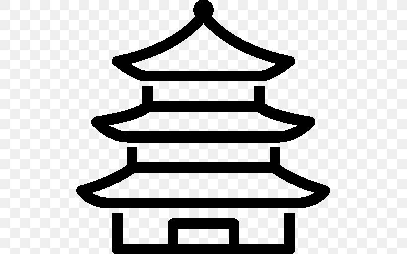 Chinese Pagoda Clip Art, PNG, 512x512px, Chinese Pagoda, Black And White, Buddhist Temple, Building, Giant Wild Goose Pagoda Download Free
