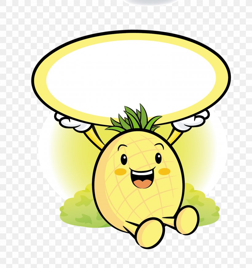 Pineapple Fruit Mascot Cartoon, PNG, 3000x3196px, Pineapple, Area, Art, Auglis, Beak Download Free
