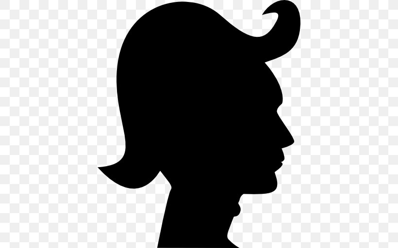 Silhouette Face, PNG, 512x512px, Silhouette, Black, Black And White, Face, Female Download Free