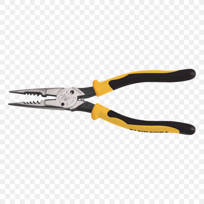 Hand Tool Klein Tools Needle-nose Pliers Wire Stripper, PNG, 1000x1000px, Hand Tool, Crimp, Cutting, Cutting Tool, Diagonal Pliers Download Free
