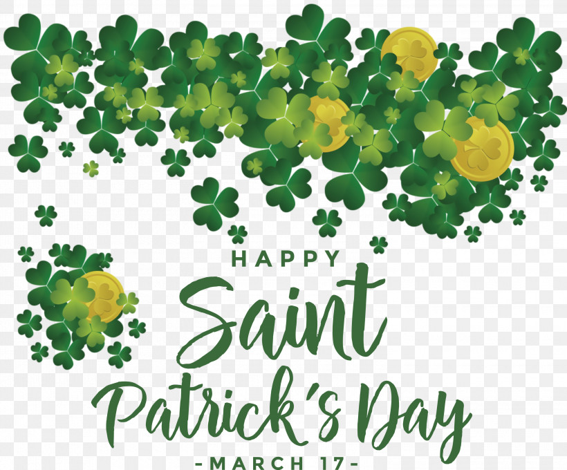 St Patricks Day Saint Patrick Happy Patricks Day, PNG, 3000x2488px, St Patricks Day, Fourleaf Clover, Green, Leaf, Plants Download Free