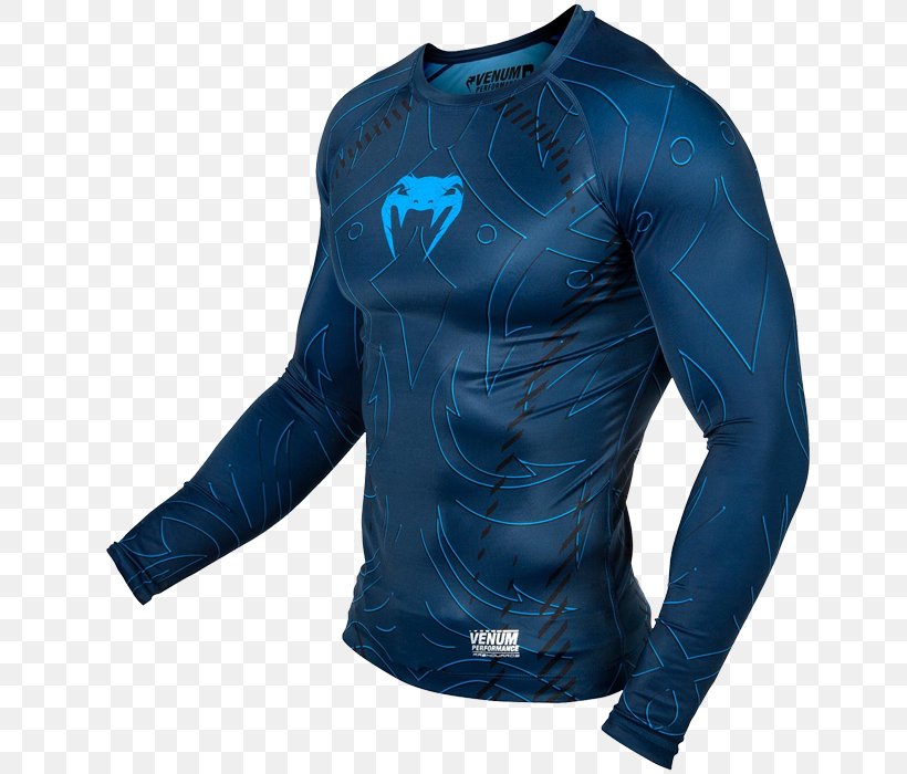 Venum Jersey Rash Guard Sleeve Clothing, PNG, 700x700px, Venum, Active Shirt, Asia, Blue, Clothing Download Free
