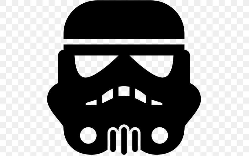 Stormtrooper Grand Moff Tarkin Anakin Skywalker C-3PO R2-D2, PNG, 512x512px, Stormtrooper, Anakin Skywalker, Black And White, Bone, Face Download Free