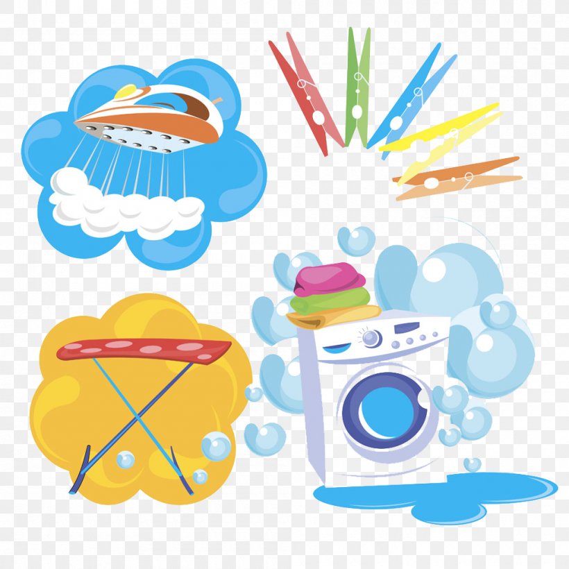 Washing Machine Cartoon, PNG, 1000x1000px, Washing Machine, Artwork, Cartoon, Cleanliness, Clothing Download Free