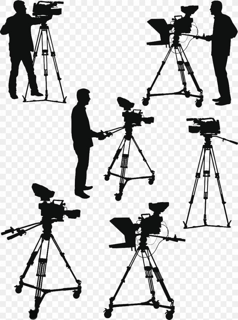 Camera Operator Photography Illustration, PNG, 890x1200px, Camera Operator, Black And White, Camera, Camera Accessory, Cinematographer Download Free