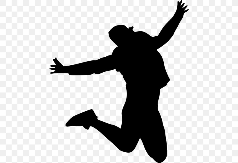 Silhouette Drawing Jumping, PNG, 480x564px, Silhouette, Arm, Artwork, Black, Black And White Download Free