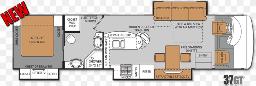 Floor Plan Campervans Thor Motor Coach Thor Industries Fleetwood Enterprises, PNG, 880x296px, Floor Plan, Area, Campervans, Caravan, Elevation Download Free