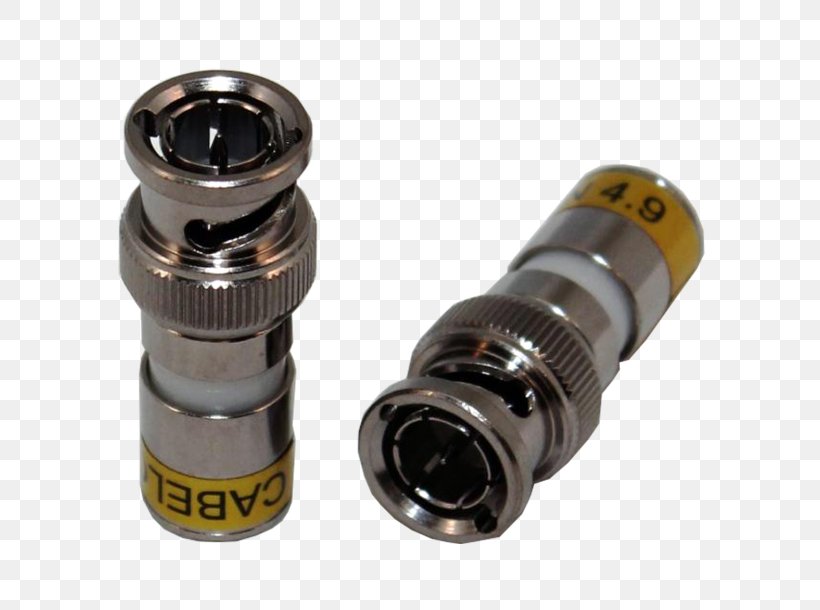 RG-6 Electrical Connector Coaxial Cable BNC Connector RG-59, PNG, 610x610px, Electrical Connector, Bnc Connector, Coaxial Cable, Computer Hardware, Continental Shelf Download Free