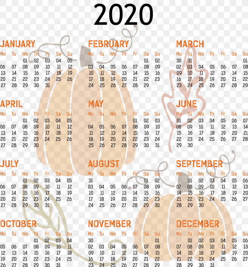 2020 Yearly Calendar Printable 2020 Yearly Calendar Template Full Year Calendar 2020, PNG, 2791x3000px, 2020 Yearly Calendar, Calendar System, Full Year Calendar 2020, Letter, Line Download Free