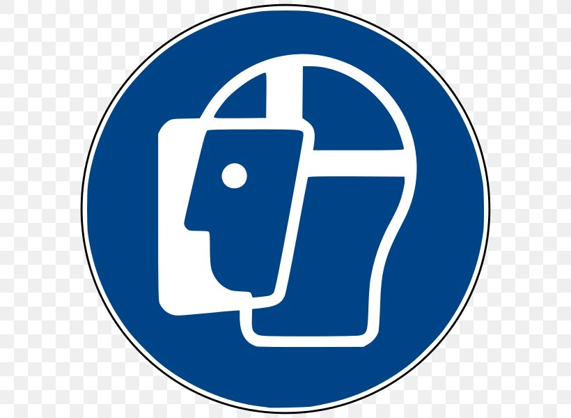 Face Shield Personal Protective Equipment Occupational Safety And Health Sign, PNG, 600x600px, Face Shield, Area, Blue, Brand, Eye Protection Download Free