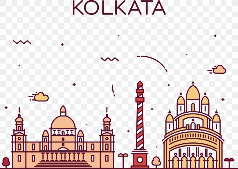 Kolkata Stock Illustration Skyline Illustration, PNG, 2108x1505px, Kolkata, Area, Drawing, Illustration, Pattern Download Free