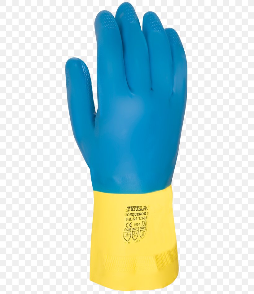 Rubber Glove Personal Protective Equipment Neoprene Medical Glove, PNG, 570x950px, Glove, Blue, Chemical Hazard, Chemistry, Disposable Download Free