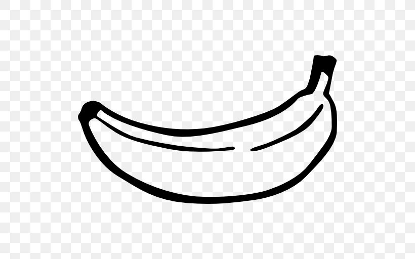 Cooking Banana Food Fruit Clip Art, PNG, 512x512px, Banana, Black, Black And White, Cooking Banana, Food Download Free