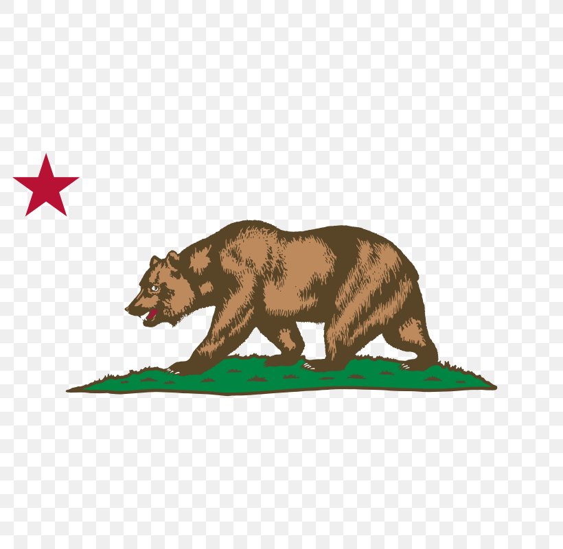 Flag Of California California Republic California Grizzly Bear, PNG, 800x800px, California, Animal Figure, Bear, California Grizzly Bear, California Republic Download Free