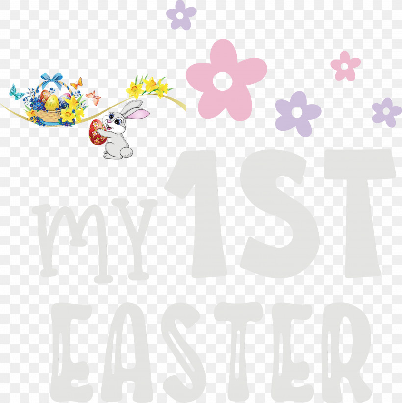Logo Sticker Meter Line Cartoon, PNG, 2995x3000px, My 1st Easter, Cartoon, Easter Bunny, Easter Day, Flower Download Free