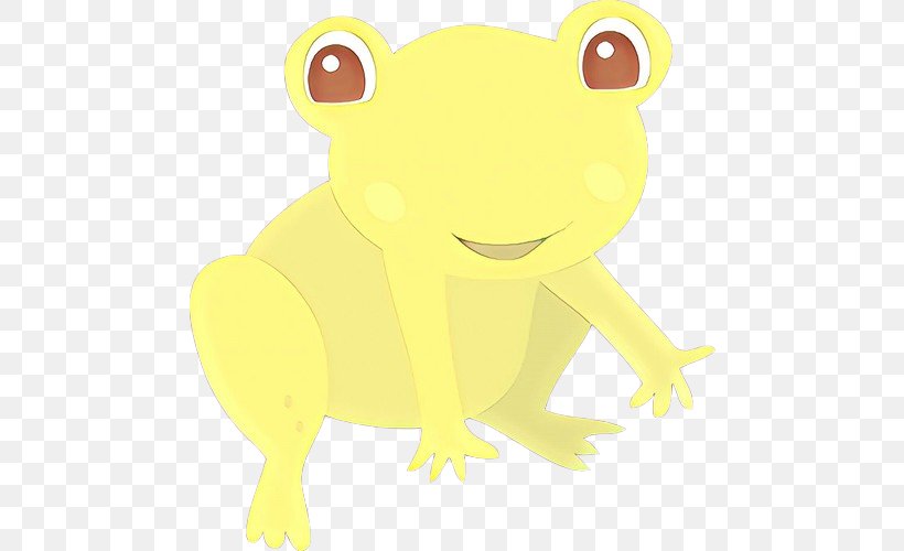 Cartoon Yellow Clip Art Hyla Frog, PNG, 500x500px, Cartoon, Frog, Hyla, Tree Frog, Yellow Download Free
