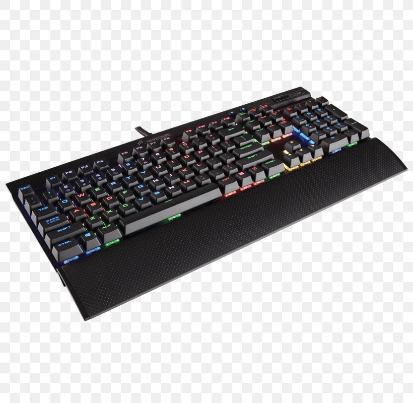 Computer Keyboard Corsair Gaming K70 LUX RGB USB Corsair K70 RGB MK.2 Cherry MX Red Mechanical Gaming Keyboard With RGB LED Backlit CH-9109010-NA, PNG, 800x800px, Computer Keyboard, Cherry, Computer Accessory, Computer Component, Corsair Components Download Free