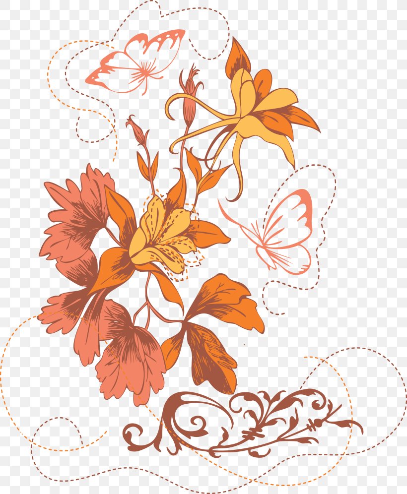 Floral Design Clip Art, PNG, 4305x5229px, Floral Design, Art, Artwork, Butterfly, Cdr Download Free