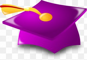 Graduation Gold Cliparts - Graduation Ceremony Square Academic Cap Purple Clip Art PNG