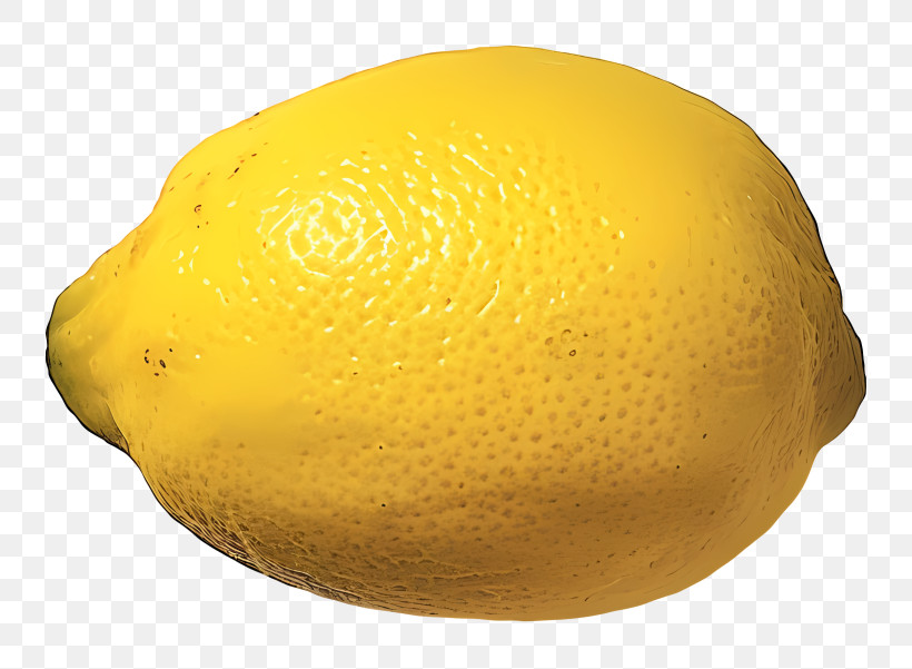 Lemon - Bright Yellow Lemon With Textured Skin PNG