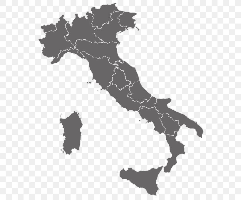 Regions Of Italy Vector Map Stock Photography, PNG, 595x680px, Regions Of Italy, Black And White, Blank Map, Depositphotos, Italy Download Free
