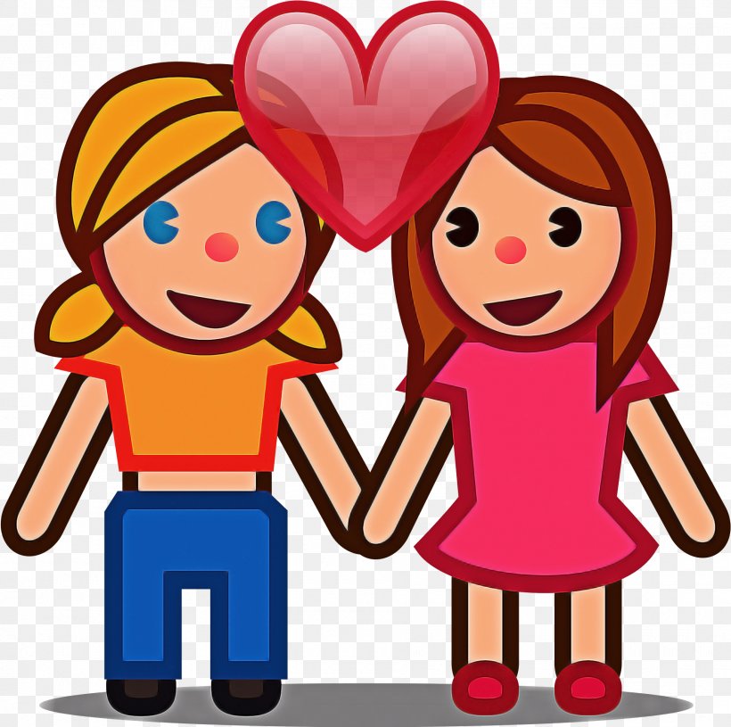 Cartoon Interaction Cheek Heart Sharing, PNG, 1880x1870px, Cartoon, Cheek, Friendship, Fun, Heart Download Free