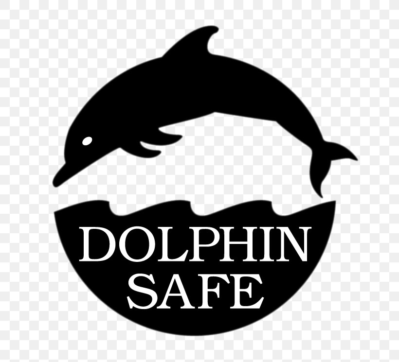 Dolphin Safe Label Logo, PNG, 745x745px, Dolphin Safe Label, Beak, Black And White, Brand, Cdr Download Free