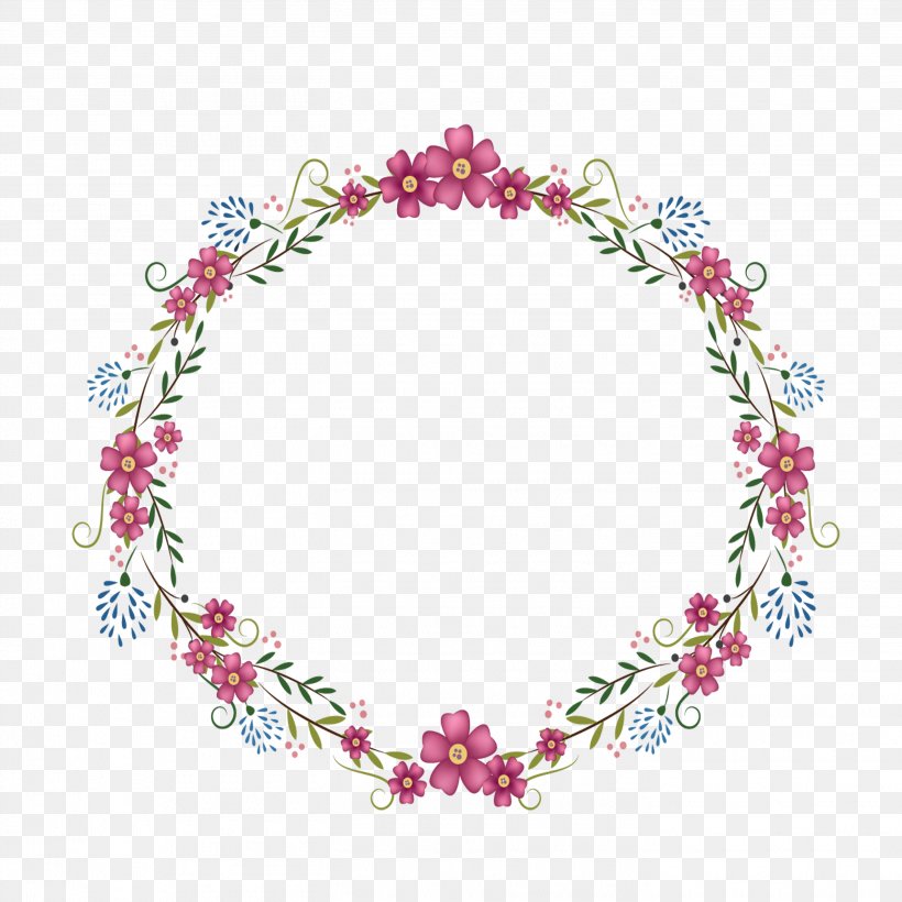Flowers Round Frame, PNG, 2835x2835px, Flower, Decorative Arts, Ornament, Pattern, Petal Download Free