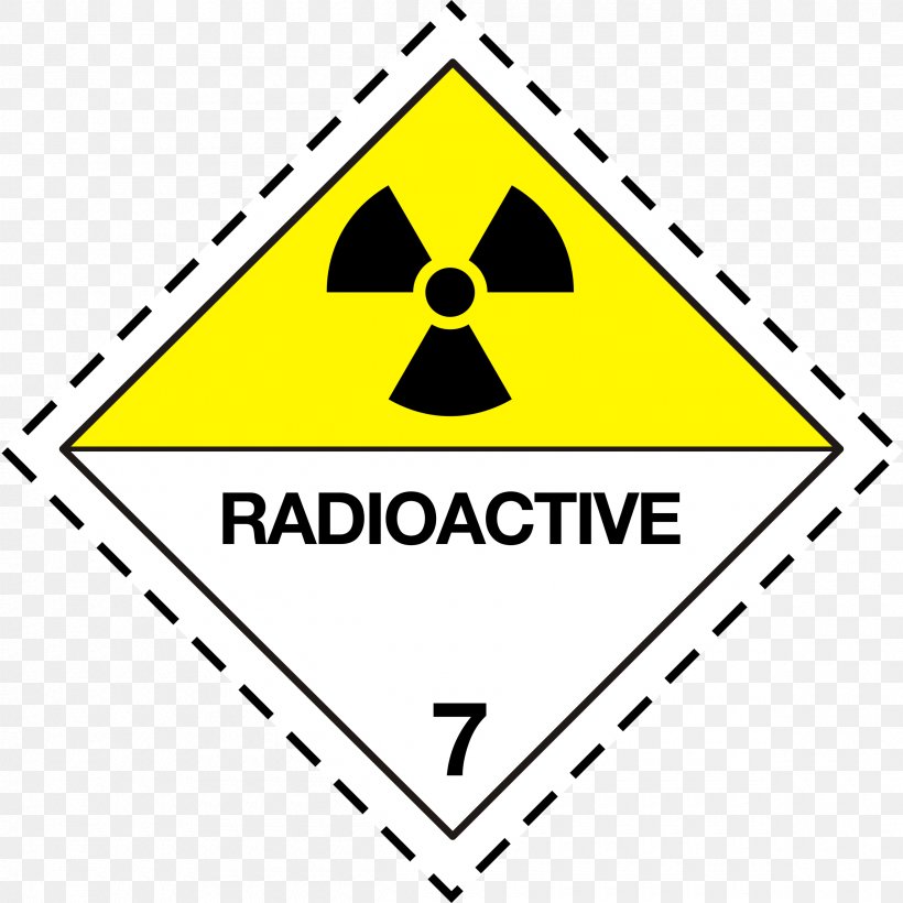 Paper HAZMAT Class 7 Radioactive Substances Warning Label Dangerous Goods, PNG, 2400x2400px, Paper, Area, Brand, Dangerous Goods, Hazard Download Free