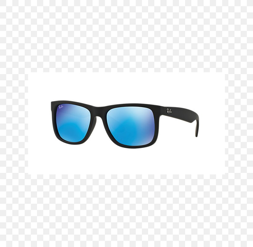 Ray-Ban Justin Classic Mirrored Sunglasses Ray-Ban Wayfarer, PNG, 800x800px, Rayban Justin Classic, Aqua, Aviator Sunglasses, Azure, Blue Download Free