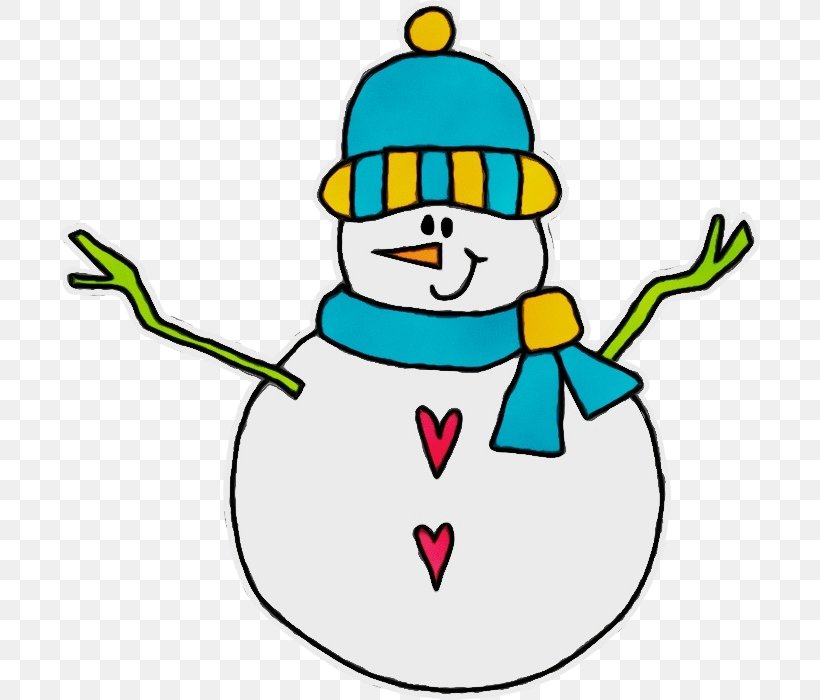Snowman, PNG, 700x700px, Watercolor, Cartoon, Paint, Pleased, Snowman Download Free