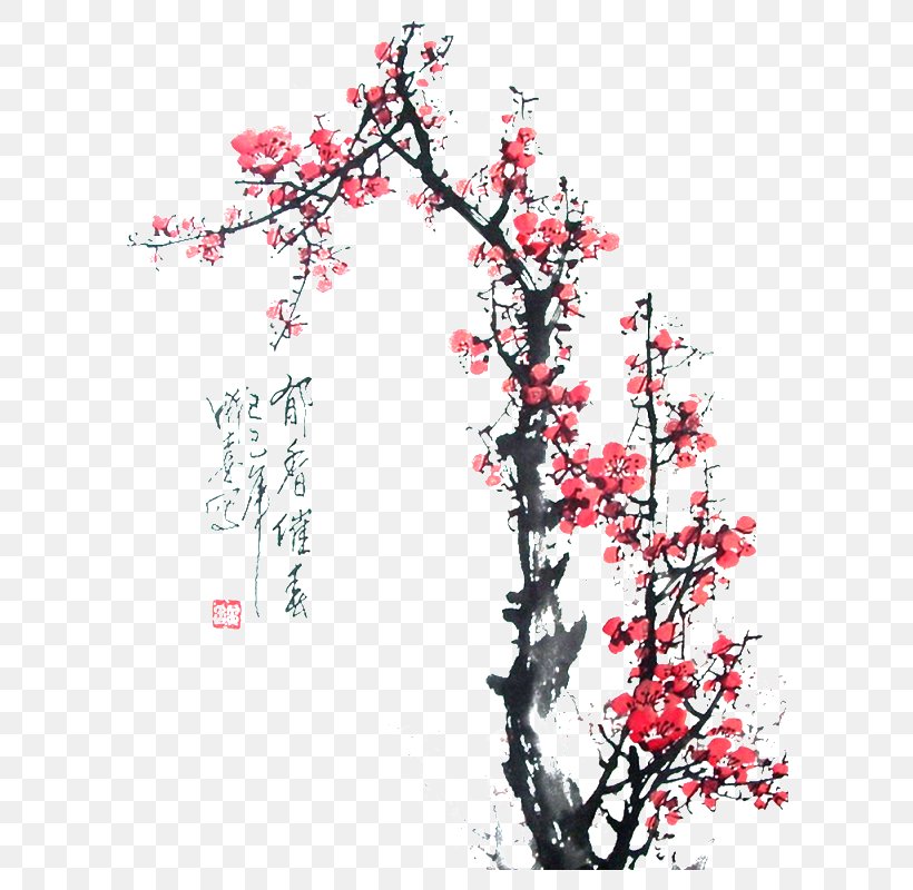Ink Wash Painting Chinese Painting, PNG, 800x800px, Ink Wash Painting, Blossom, Branch, Cherry Blossom, Chinese Painting Download Free