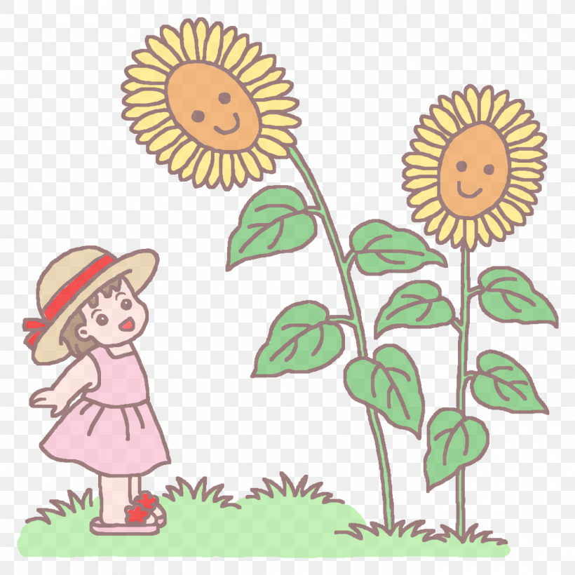 Floral Design, PNG, 1400x1400px, Summer, Cartoon, Chrysanthemum, Common Sunflower, Cut Flowers Download Free
