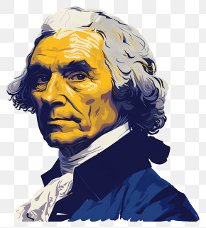 Thomas Jefferson - Classic Male Portrait Illustration PNG