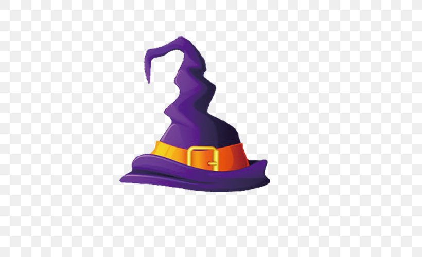 Witch Hat Halloween Magic, PNG, 500x500px, Hat, Cap, Clothing, Halloween, Headgear Download Free