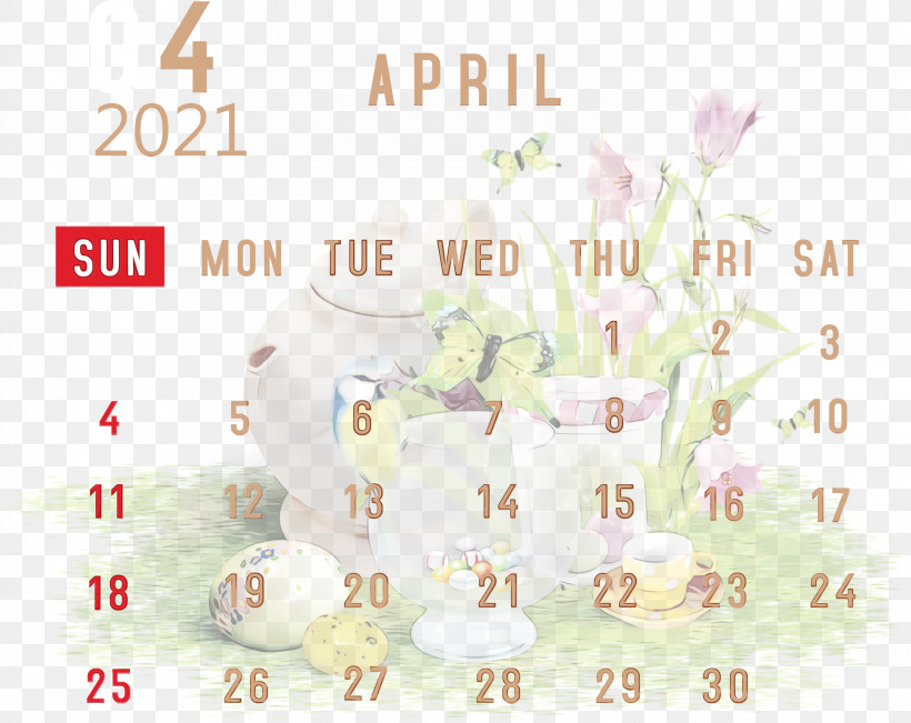 Yellow Font Petal Flower Meter, PNG, 3000x2383px, 2021 Calendar, April 2021 Printable Calendar, Flower, Meter, Paint Download Free